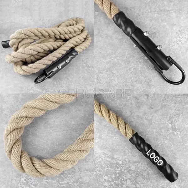 Fitness and Strength Training, Workout Gym Jute Climbing Rope - Image 2